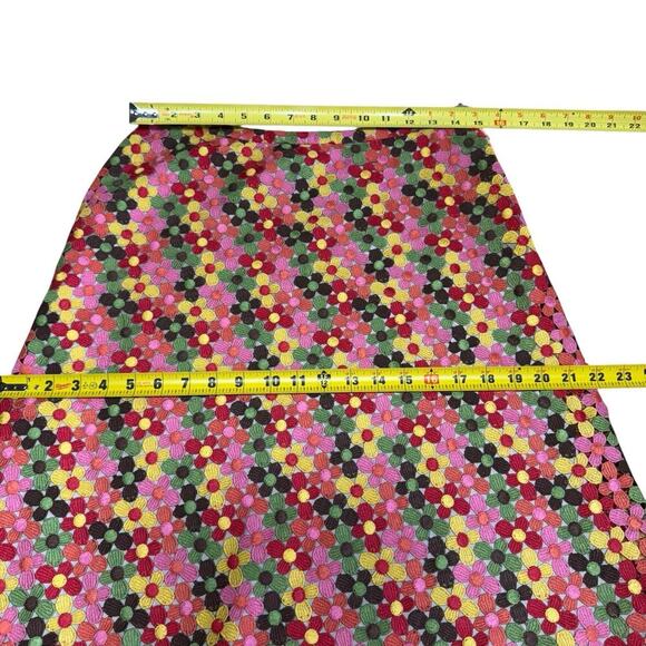 Sara Jane Skirt Floral Multicolor A-line 10 Bohemian Hippie Boho Lined Indie - Picture 6 of 7